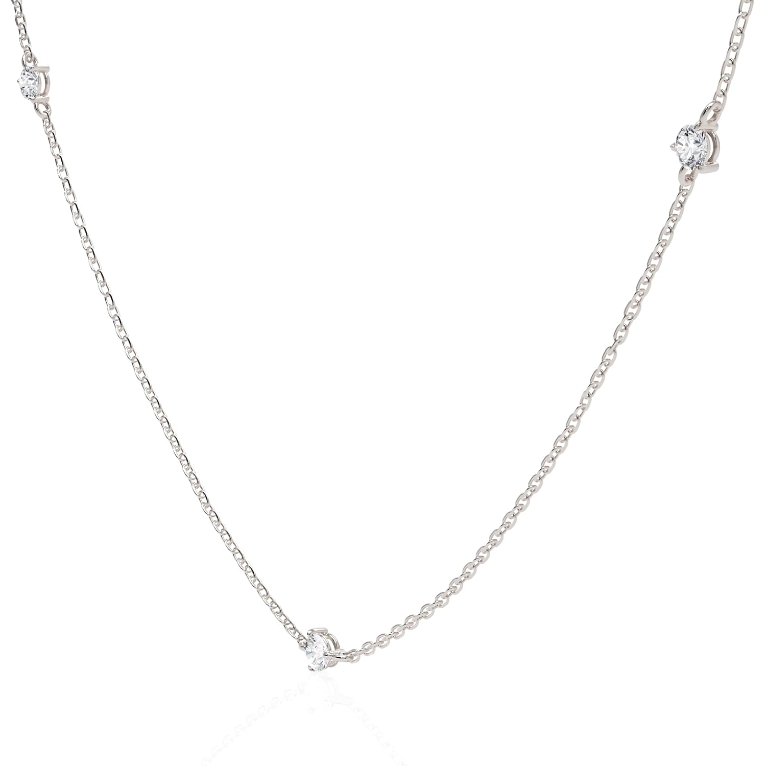 Minimalist Diamond Necklace for Women - Handmade 14k Solid Gold Necklace with Bright 0.025ct Diamonds, Dainty Shimmer Chain, Available in Various Lengths, Suitable for Women