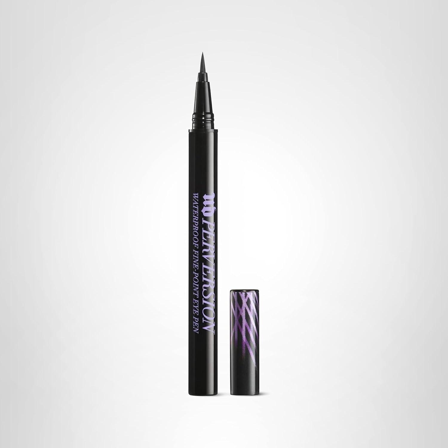 Urban Decay Perversion Waterproof Black Liquid Eyeliner - Smudge-Proof, Sweat-Proof, Transfer-Resistant, Fine-Point Eye Pen, Flexible Brush Tip, Semi-Matte Black, Precise Application, Vegan