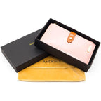 ANDOILT Women's Genuine Leather Wallet RFID Blocking Credit Card Holder Zipper Purse Cell Phone Handbag