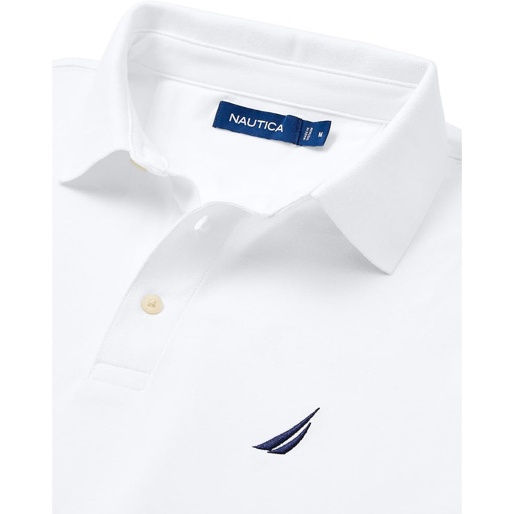 Nautica Men'S Short Sleeve Solid Stretch Cotton Pique Polo Shirt