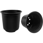 Raookif 100 Pack Nursery Pots, 4 5 6 Inch Nursery Pot For Plants, Plastic Plant Pots With Drainage Holes, Garden Flower Pots For Transplanting, Succulents, Cuttings, Seedlings(4Inch,100Pcs)