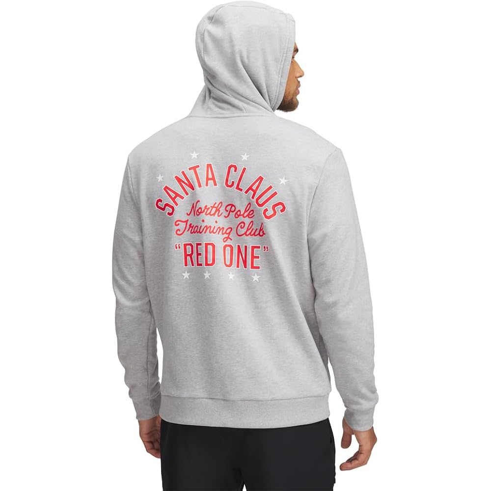 Under Armour Men'S Project Rock Red One North Pole Training Club Hoodiedisc