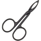 2 Pieces Tweezers Scissor Handle Straight Tip Scissor Shaped Eyebrows Tweezers for Hair Plucker Remover Facial Hair Eyebrows Care (Silver and Black)