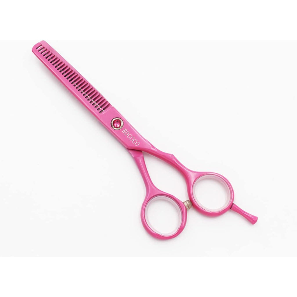 Rococo Professional 5.5 Inch Pink Salon Hair Cutting Scissors And Hair Thinning Shears With Razor For Female Hairdresser(Pink)