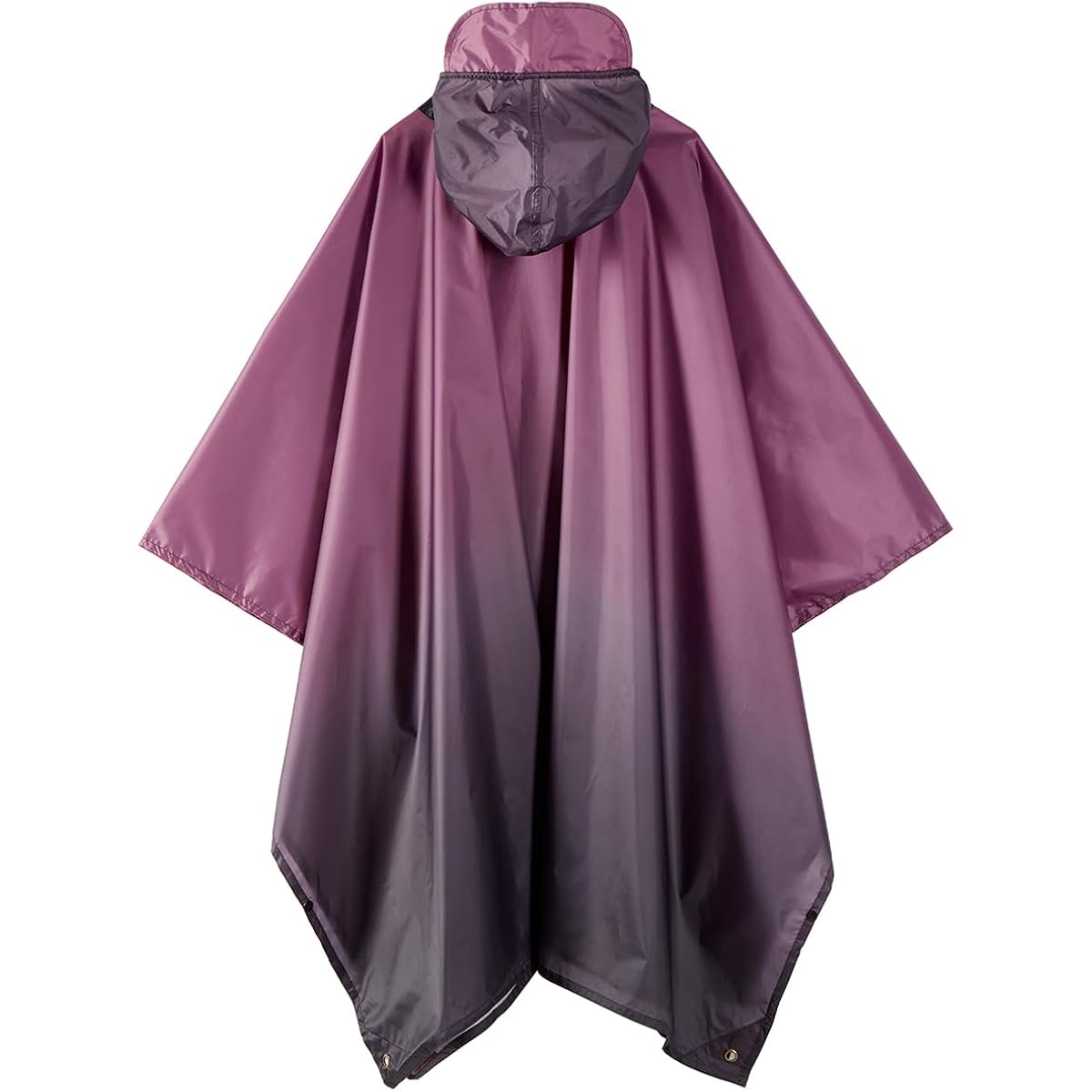 Hooded Rain Poncho For Adult, Waterproof Lightweight Raincoat For Hiking Camping