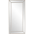 Howard Elliott Titus Silver Oversized Full Length Mirror With Stand, Large Free Standing Or Leaning Wall Mirror, Full Body Floor Mirror With Stand For Bedroom & Living Room, 70 X 30 Inch