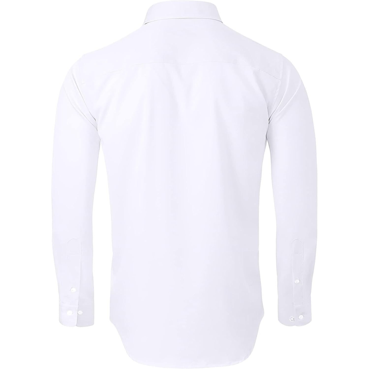 Alimens & Gentle Men'S Dress Shirts Long Sleeve Wrinkle-Free Stretch Shirts Solid Formal Button Down Shirt With Pocket