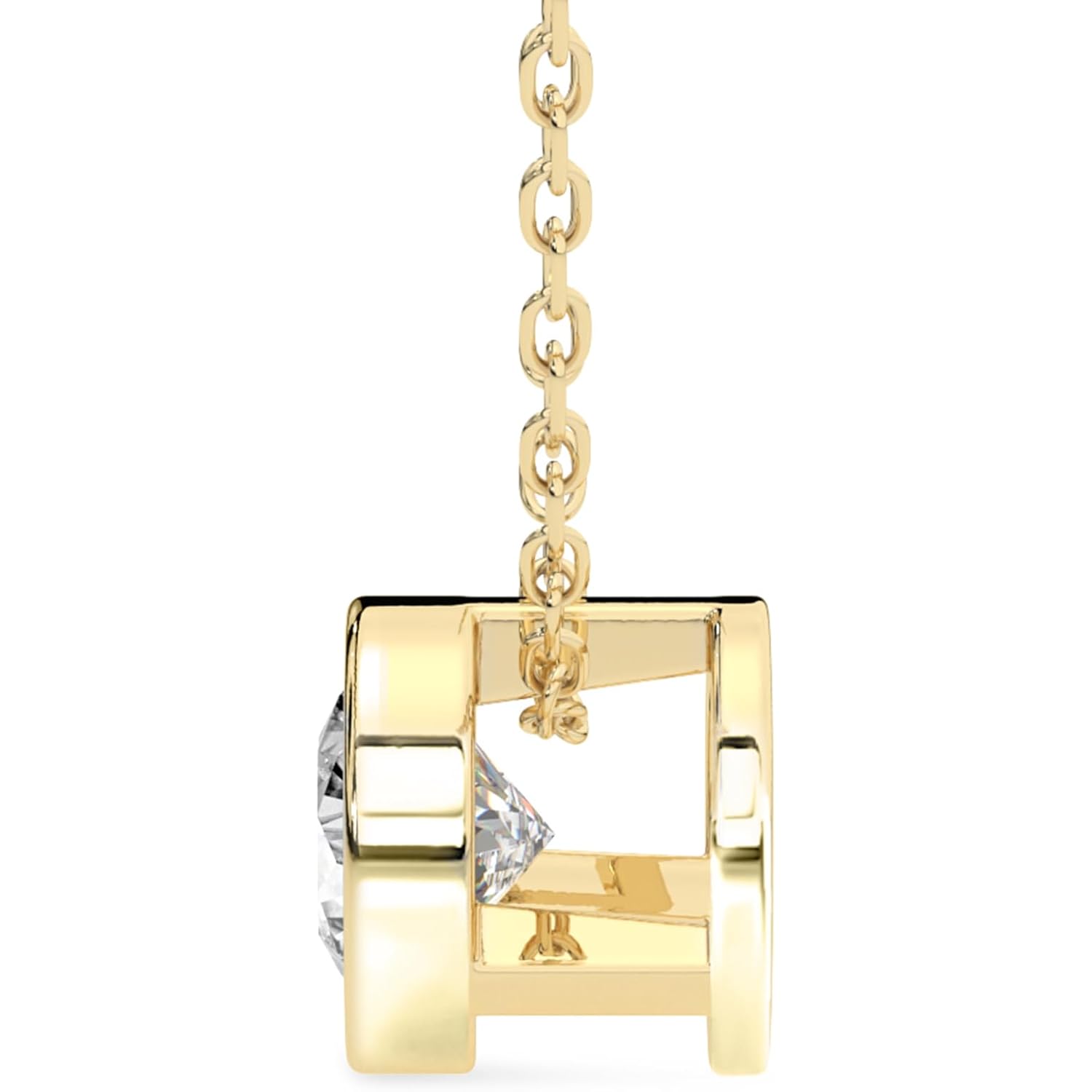 FRIENDLY DIAMONDS 0.75 Carat - 6 Carat IGI Certified Lab Grown Diamond | Globe Slider Lab Diamond Necklace In 14K Or 18K White, Yellow Or Rose Gold | EF-VS Quality