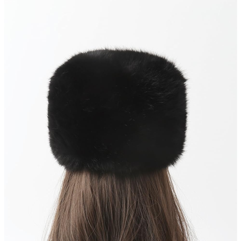 Winter Faux Fur Hat Warm Trapper Hat Cossack Russion Style Hat for Women