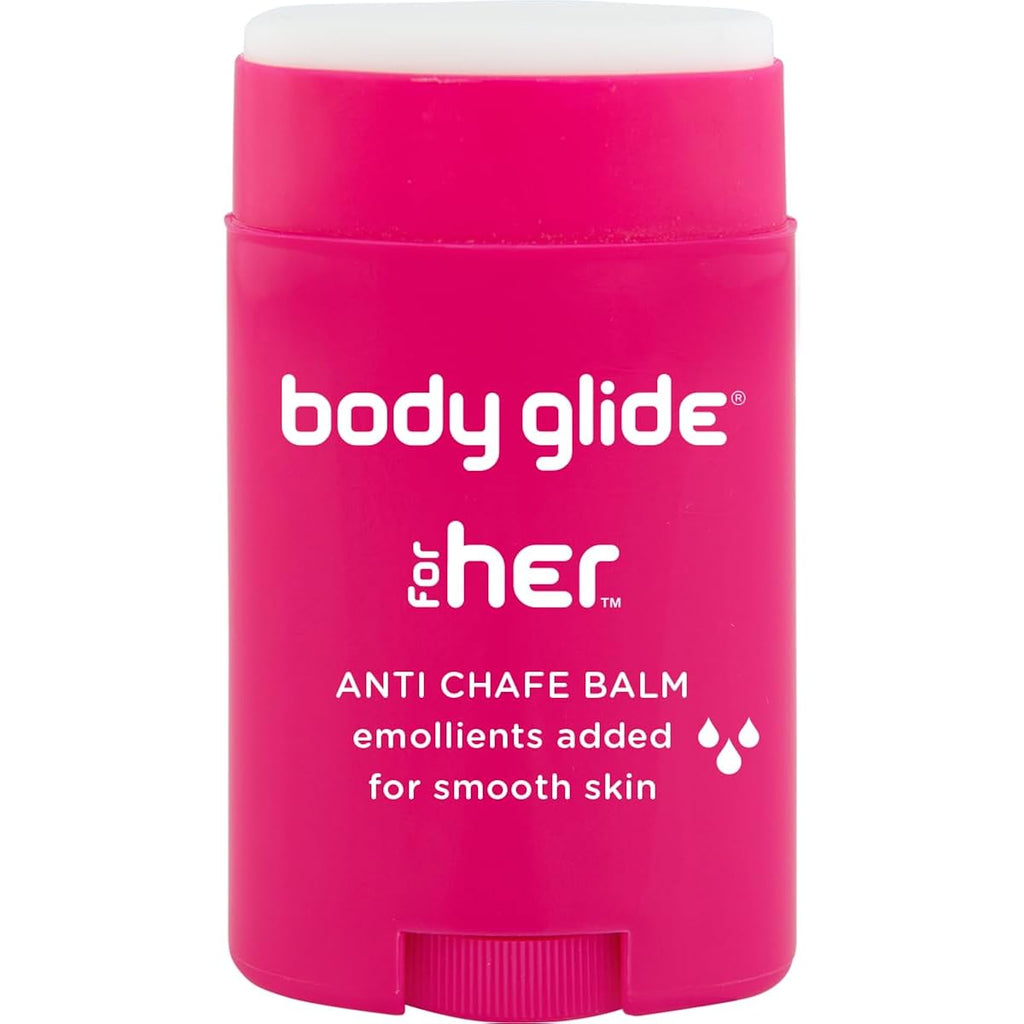 Body Glide For Her Anti Chafe Balm | Chafing Stick With Added Emollients | Great For Dry, Sensitive Skin And/Or Sensitive Areas | Use On Chest, Bra, Butt, Groin, Arm, And Thigh Chafing | 1.5Oz