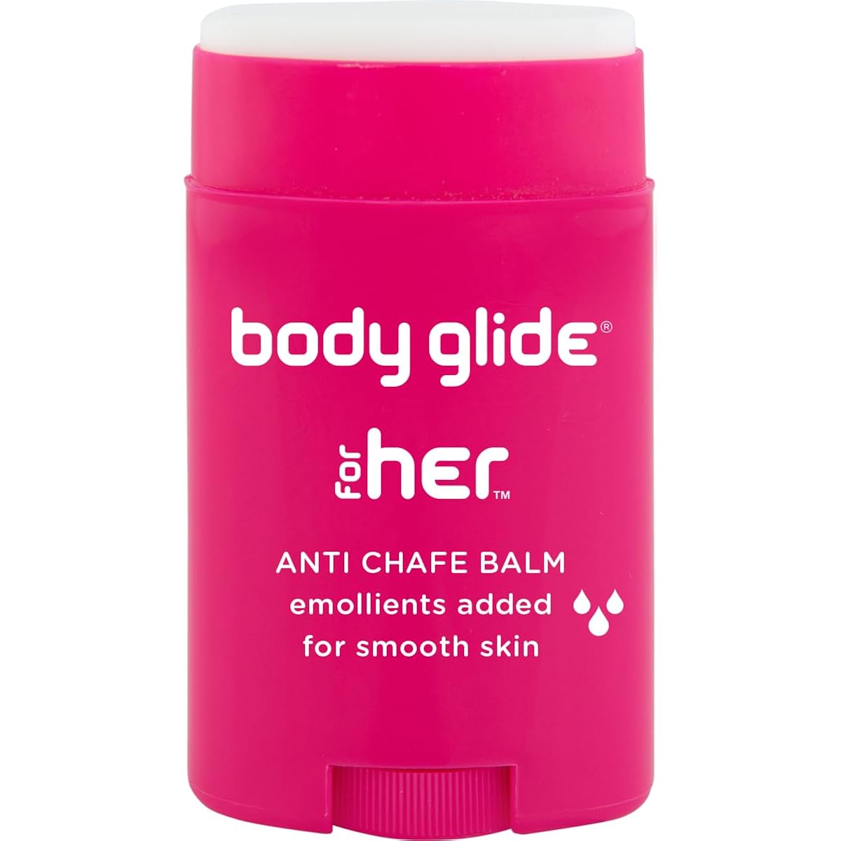 Body Glide For Her Anti Chafe Balm | Chafing Stick With Added Emollients | Great For Dry, Sensitive Skin And/Or Sensitive Areas | Use On Chest, Bra, Butt, Groin, Arm, And Thigh Chafing | 1.5Oz