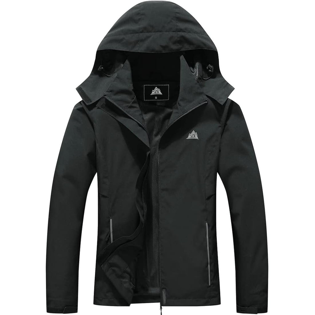 Moerdeng Women'S Waterproof Rain Jacket Lightweight Raincoat Hooded Hiking Jacket Softshell Windbreaker