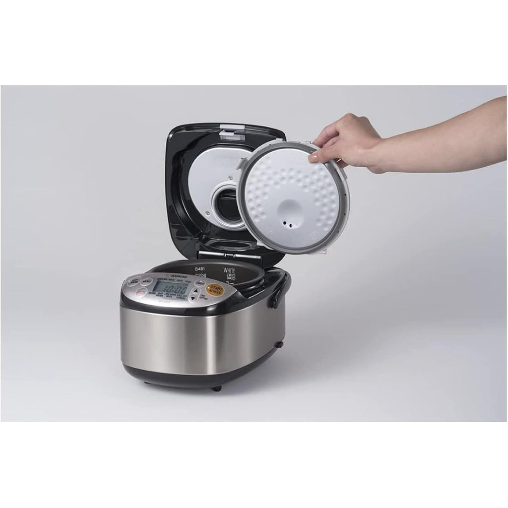 Zojirushi Micom 3-Cup Compact Size, Multiple Settings, Stainless Steel Made, Built-In Retractable Power Cord and Easy to Transport Rice Cooker and Warmer