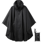 Rain Poncho Jacket Coat Hooded Zipper Style For Women/Men/Adult With Pocket