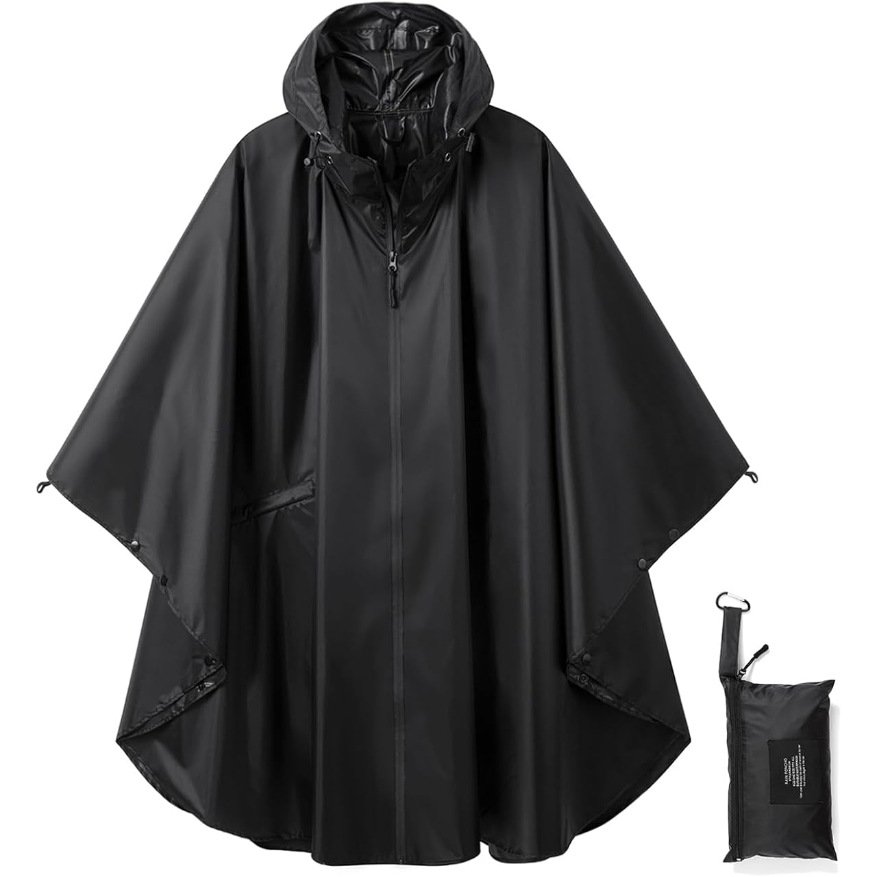 Rain Poncho Jacket Coat Hooded Zipper Style For Women/Men/Adult With Pocket