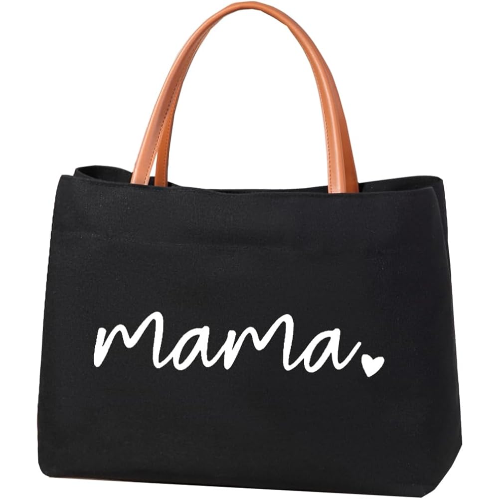 kifasyo Mom Mama Bag Mother Gifts Momlife Tote for Hospital, Shopping, Beach, Travel