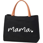 kifasyo Mom Mama Bag Mother Gifts Momlife Tote for Hospital, Shopping, Beach, Travel