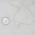 EFYTAL Mother Daughter Necklace, 925 Sterling Silver Mom Daughter Gifts, Mom Necklace for Women, Mother of the Bride Gifts