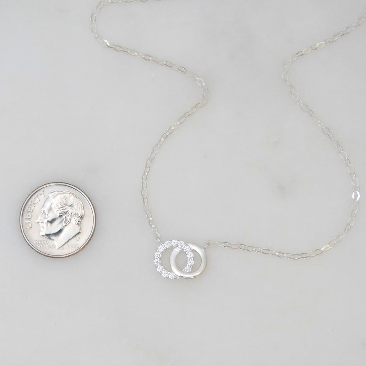 EFYTAL Mother Daughter Necklace, 925 Sterling Silver Mom Daughter Gifts, Mom Necklace for Women, Mother of the Bride Gifts