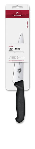 Victorinox Fibrox 6 Inch Straight Edge Chef's Knife, Kitchen Knife with Stainless Steel Blade, Non-Slip Handle, Dishwasher Safe, Black