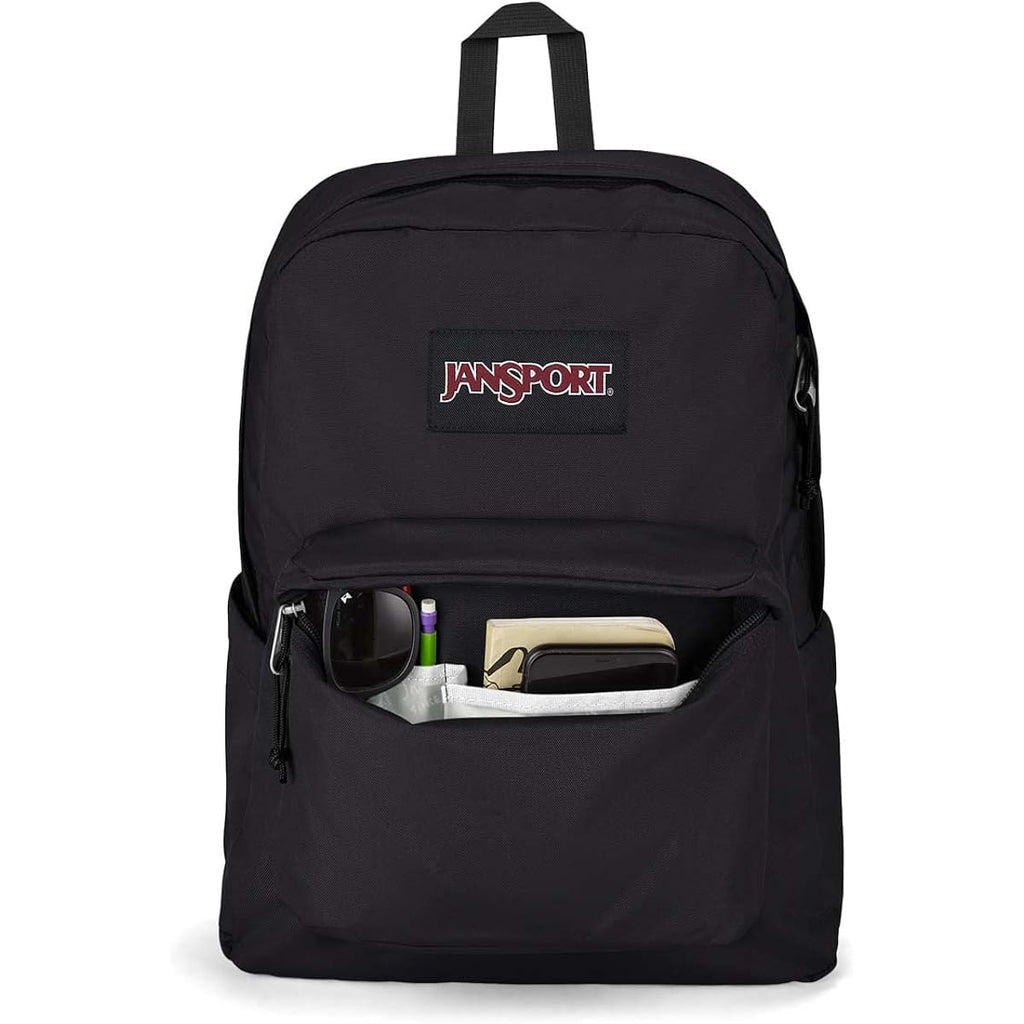 Jansport Superbreak Plus Backpack With Padded 15-Inch Laptop Sleeve And Integrated Bottle Pocket - Spacious And Durable Daypack For Work And Travel - Black