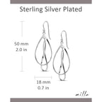 MILLA Teardrop Earrings - Designer Silver Statement Earrings or Gold Dangle Earrings for Women Trendy Upscale Dangly Earrings