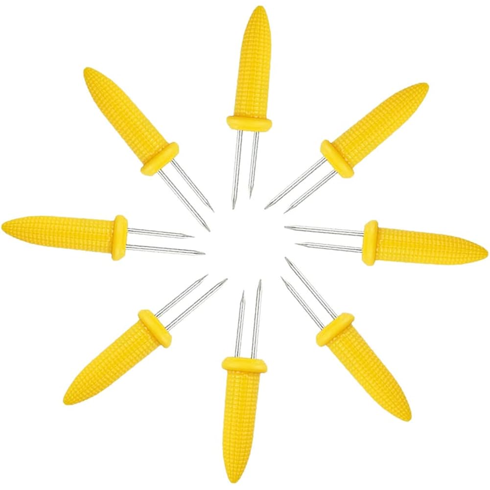24 Pack Stainless Steel Corn Holders - Corn On The Grill & Cob Skewers For Home & Bbq Cooking