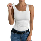 CHICME Womens Seamless Shapewear Camisole Tummy Control Tank Top for Women Slimming Body Shaper Vest