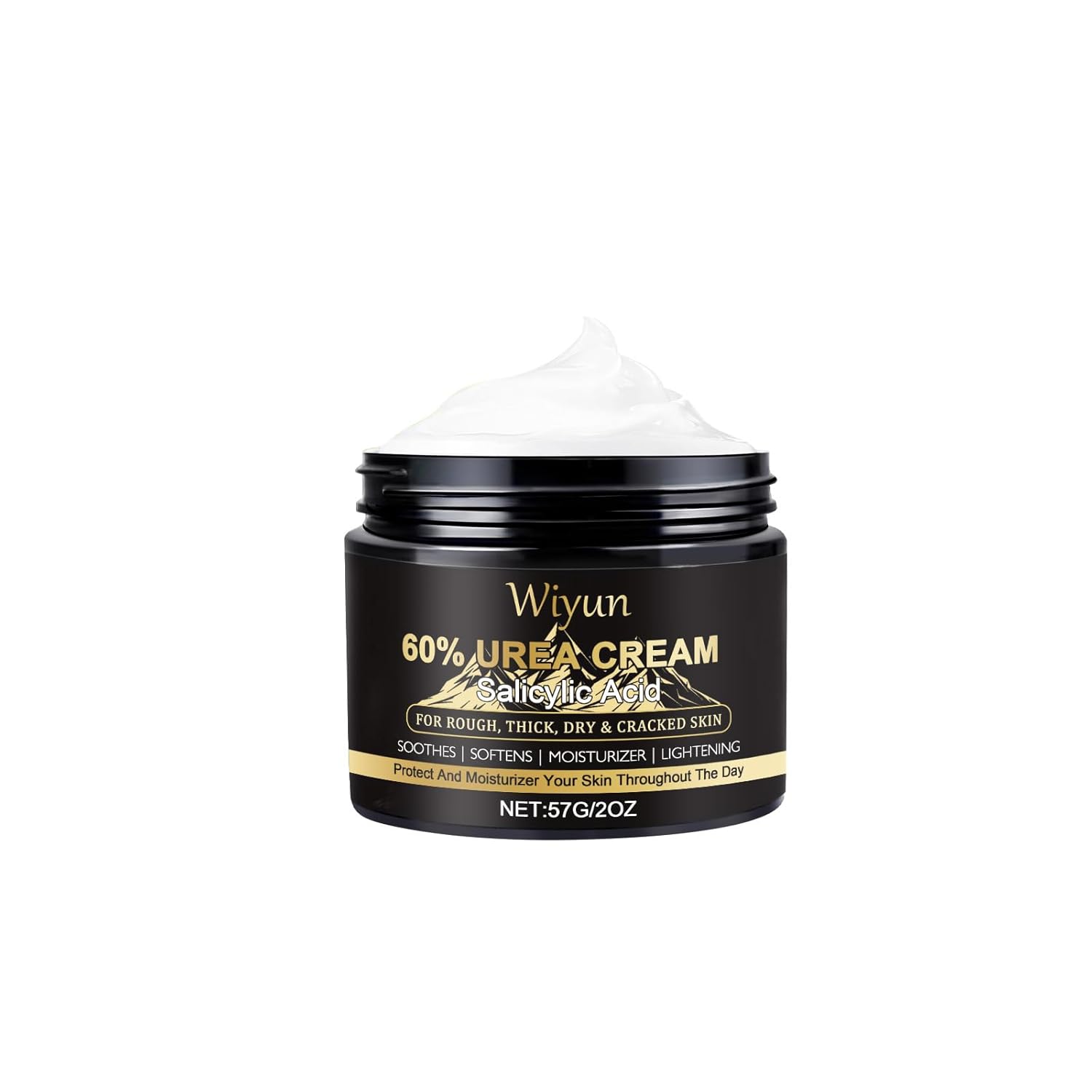Maximum Strength 60% Urea Cream with 2% Salicylic Acid - Deep Moisturizer for Cracked Heels, Callus Removal - Fast-Absorbing Formula for Dry, Rough, Thick Skin - Non-Greasy Hand & Foot Cream