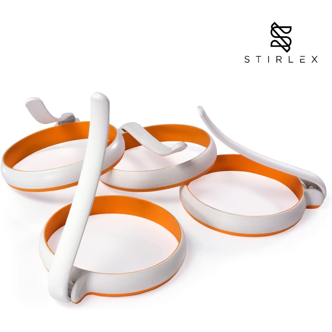 4-Inch Silicone Fried Egg Rings Set, 4-Pack, Round Mold For Pancakes, Breakfast Sandwich, Nonstick