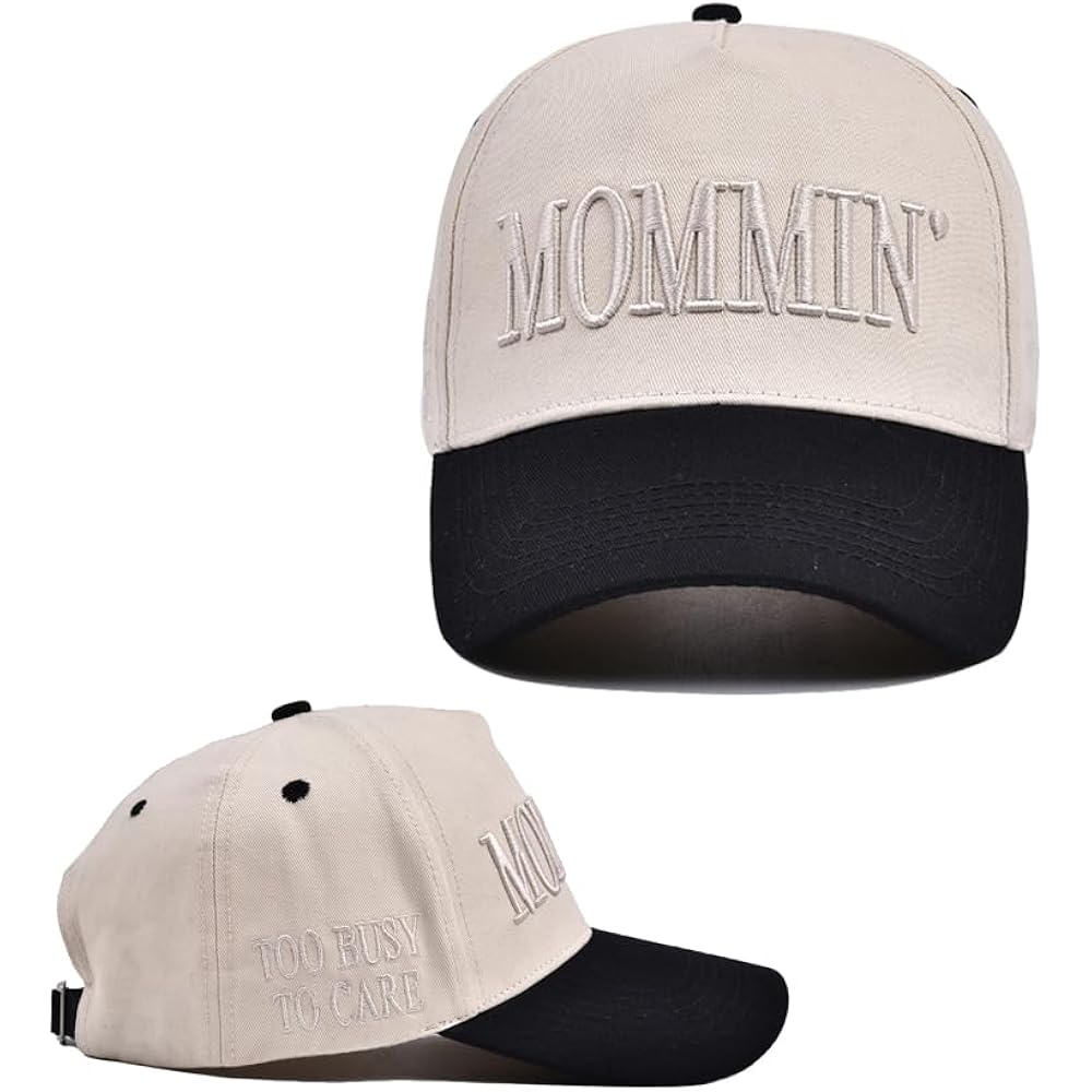 Mommin Trucker Hat,Vintage Two-Tone Women's Baseball Cap with Mama Hat Mothers Day Great Gifts for Mom Wife Stepmom