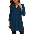 Womens Tunic Tops 3/4 Bell Sleeve Loose Fit Tunics Dressy Casual Side Split Flare Top For Leggings S-3Xl