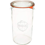 Weck Jar 974 - 1.5L Glass Jars with Large Storage Capacity - Preserving Jars with Airtight Lids Suitable for Pickling - Heat Resistant Canning Jars - Microwave Safe - (1 Jar with Glass Lid) 54 fl. oz