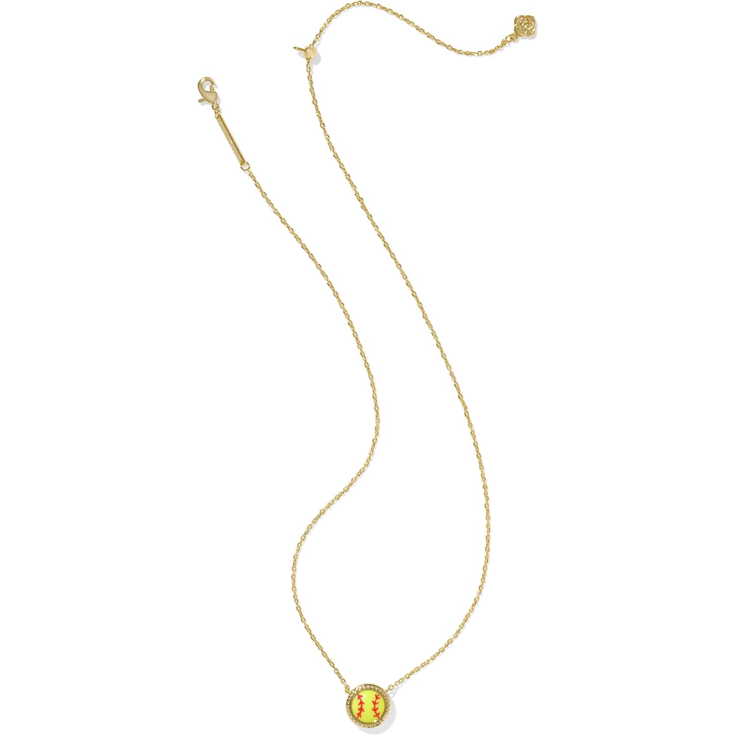 Kendra Scott Softball Pendant Necklace - Chartreuse Magnesite for Women