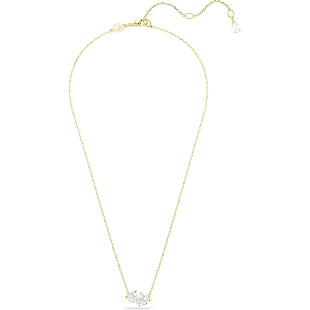 Swarovski Mesmera necklace, Heart, White, Gold-tone finish