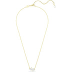 Swarovski Mesmera necklace, Heart, White, Gold-tone finish