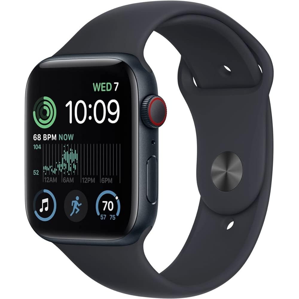 Apple Watch Se (2Nd Gen) (Gps + Cellular, 40Mm) - Midnight Aluminum Case With Midnight Sport Band, S/M (Renewed)