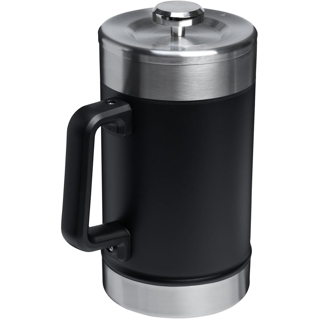 Stanley Classic Stay-Hot French Press Coffee Maker 48 Oz | 5 Minute Brew, 4 Hours Hot | Mesh Filter For Coffee Grounds | Insulated Stainless Steel French Press | Bpa-Free | Black 2.0