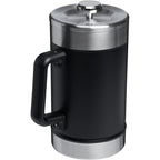 Stanley Classic Stay-Hot French Press Coffee Maker 48 Oz | 5 Minute Brew, 4 Hours Hot | Mesh Filter For Coffee Grounds | Insulated Stainless Steel French Press | Bpa-Free | Black 2.0
