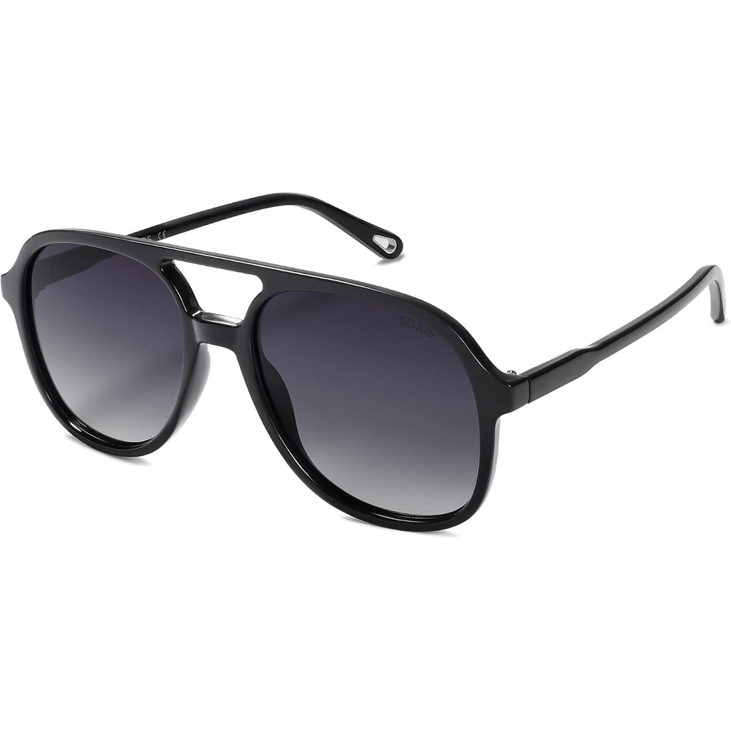 Sojos Retro Polarized Aviator Sunglasses Womens Mens Classic 80S 90S Vintage Trendy Square Aviators Sj2174