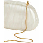 Women Acrylic Clutch Box Metal Handle Evening Bag Trendy Ladies Shoulder Crossbody Purse for Wedding Party Causal