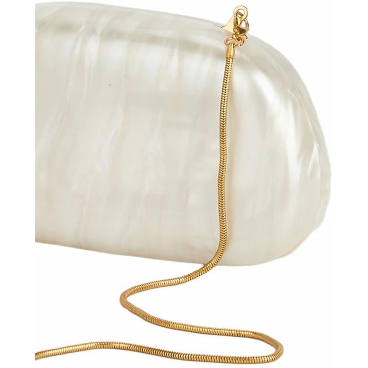Women Acrylic Clutch Box Metal Handle Evening Bag Trendy Ladies Shoulder Crossbody Purse for Wedding Party Causal