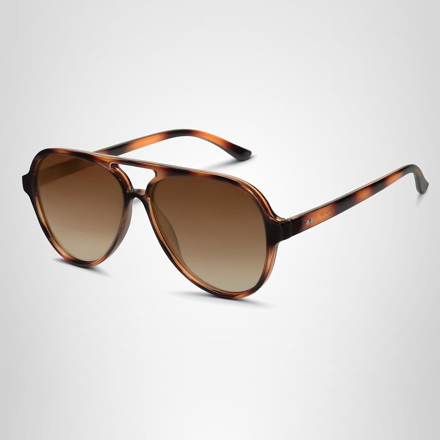 SOJOS Classic Polarized Aviator Sunglasses for Women Men, Retro Trendy Aviators Shades SJ2201 Amber Brown Tortoise/Brown