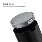 Eko Fandy 0.4 Gal/1.5L Mini Tabletop Trash Bin With Swing-Lid, Desktop Trash Can For Bathroom Countertop, Vanity, Coffee Or Office, Small Garbage Bin (Black)