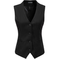 V Vocni Women'S Fully Lined 4 Button V-Neck Economy Dressy Suit Vest Waistcoat