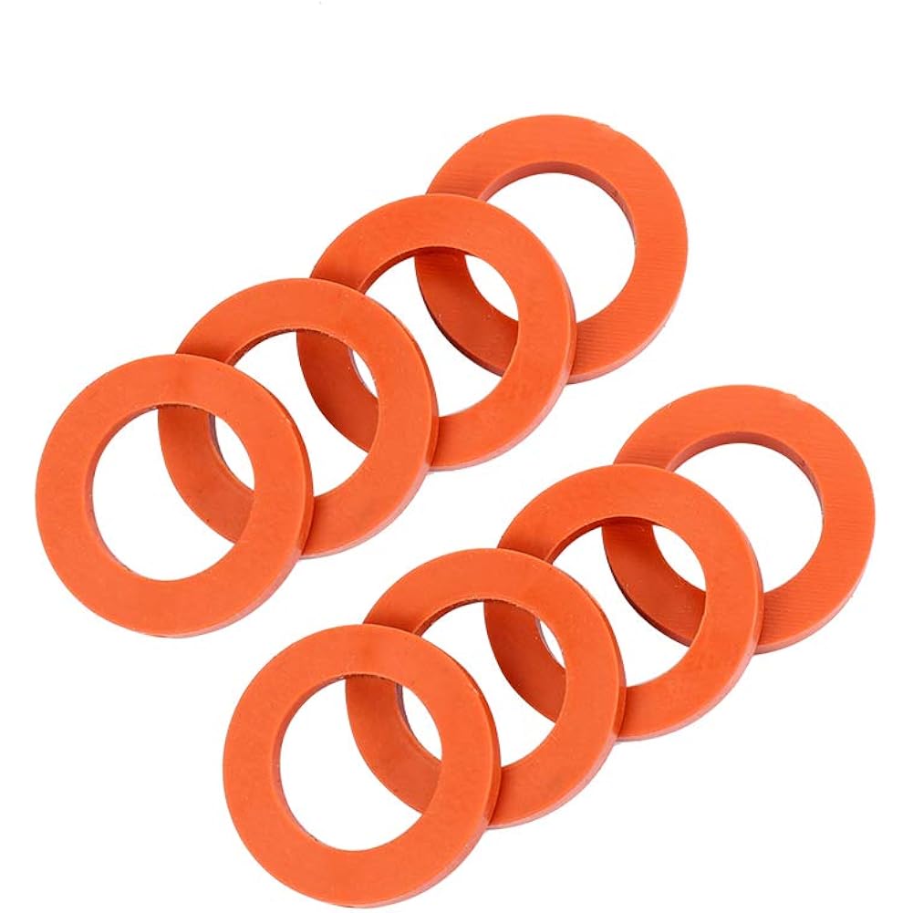 Garden Hose Washer Heavy Duty Rubber Washer, Fit All Standard 3/4" Garden Hose Fittings (40 Pieces)(Red)