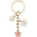 Cute Flower Initial Letter Keychain Bag Charms Keyring Aesthetic Accessories Purse Hangbags Backpacks for Women