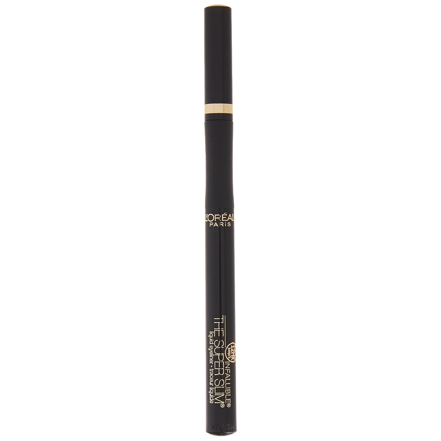 L'Oreal Paris Makeup Infallible Super Slim Long-Lasting Liquid Eyeliner, Ultra-Fine Felt Tip, Quick Drying Formula, Glides On Smoothly, Black, Pack Of 1