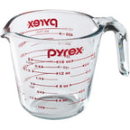 Pyrex Prepware 6001075 Measuring Cup, Red Graphics, Clear