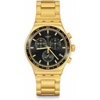 Swatch I New Chrono Unisex Watch Casual Plastic Yellow Quartz Waterproof In The Black